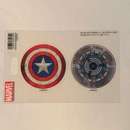 🈹減價清貨❗️全新 日本 Marvel The Avengers 復仇者聯盟 Iron man Captain America arc reactor 行李 貼紙 sticker
