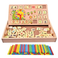 Wooden Math Board with Calculator