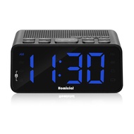 Digital Alarm Clock Radio with AM/FM Radio, Multi-Colors 1.4” LED Digits, Preset, Sleep Timer and Cl