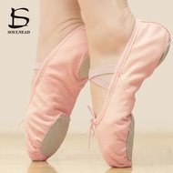 【Must-Have Accessories】 Ballet Dance Shoes For Girls Women Canvas Yoga Gym Slippers Ballroom Salsa Dance Shoes Ballet Flats Woman Red Black 24-45 Size