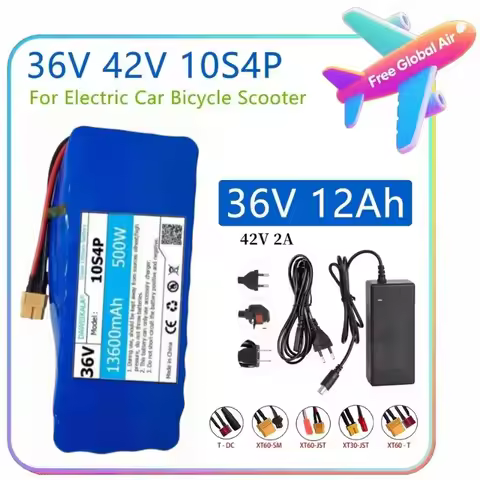 36V Battery 13600mAh real capacity 10S4P XT60 18650 Lithium ion Battery Pack 13.6Ah 500W 1000W For 4