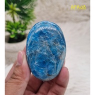 Blue Apatite Crystal Palm Stone - Blue Apatite Healing Crystal - Blue Apatite Gallet - 08
