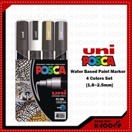 Uni POSCA Water Based Paint Marker 4 Color Set 2.5mm - PC-5M A 4C