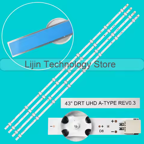 LED Backlight strip for 43PUS6031 43UHD472 43FUB7061 43HK5W64 43UL5A63DG 43 DRT UHD A-TYPE REV0.3 43
