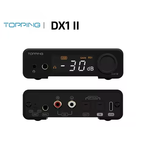 Topping DX1 II Hi-Res Audio Gaming Ready DAC / AMP Headphone Amplifier ES9039Q2M PCM24/192 1000MW*2 