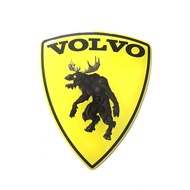 2Pcs/Pair Alstickers! Zombie Moose (ELK) Volvo car Sticker Polyurethane Resin Film 3.15 inch X2.76 inch  (80x70 mm) Yellow