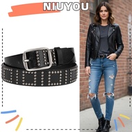 NIUYOU Waist Belt, Y2K All-match Punk Rivet Belts, Fashion Trendy Design Heavy Metal Jeans Belt For 