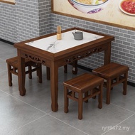 Strip Table Commercial Breakfast Rock Shop Dining Table Chair Table Snack Bench Store Solid Wood Ant