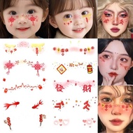 New Year Girls Cute Tattoo Stickers Colorful Makeup Face Tattoos Love Blush Sticker New Year Decorat