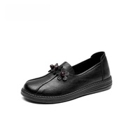 Giày Nữ DUSTO Spring Autumn round Toe Casual Flat Bottom Sewing Line mid Heel Slip-On Giày Mẹ DUSTO