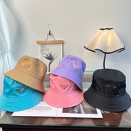 Prada Nylon Fabric Bucket Hat Breathable Streetwear Adjustable Hat.CP