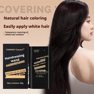 【ready Stock】soft Hair Dye Stick For Grey Coverage Natural Waterproof Long Lasting Temporary Q7f4