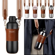 Equra 450ml/650ml 316SS Stainless Steel Vacuum Flask Thermos Water Bottle With Strap