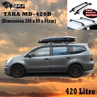 Taka Roofbox MD-420D(XXL)Slim Glossy Roof box With Roof Rack