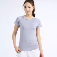 Woman Sports Shirt Short Sleeve Fitness Yoga Top Quick Dry Womens Gym T-shirt Outdoor Running Sports