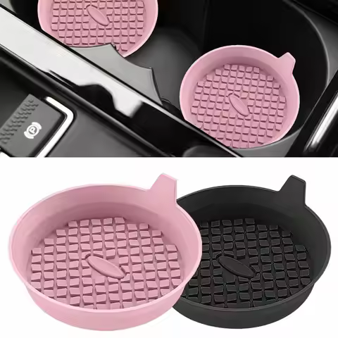 Car coaster, silicone car coaster - universal anti-slip recessed car interior accessories - car cup 
