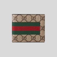 GUCCI GG Supreme Bifold Wallet With Color Stripe Brown Multi 779849