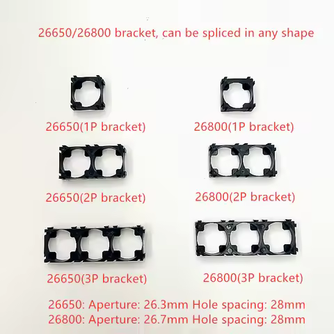 50PCS 26650 26700 26800 Battery Holder With Card Slot Splicing Fixed Combination Connection Base DIY