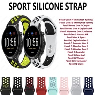 [Ready Stock] Soft Silicone Sport Strap Band for Fossil Gen 6 44mm Gen 5 5E 44mm Gen 4 Gen 3 Fossil 