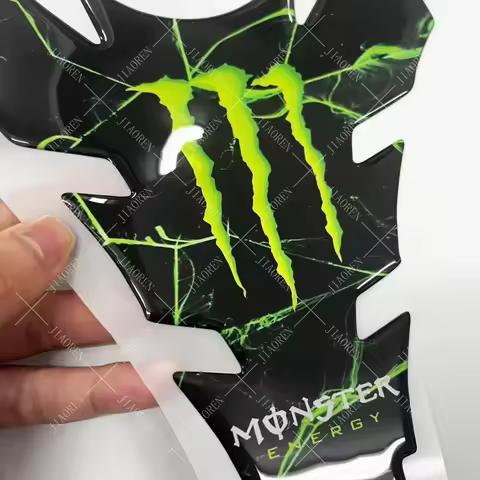 2026 5D Monster Energy Tank Stickers 3D Motorcycle Reflective Decals Logo Kit