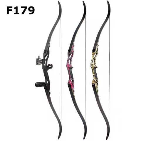 JUNXING-Recurve Bow American Hunting Archery, F179, 56Inch, 30-50lbs, 17 Inch, Metal Riser, Tranditi