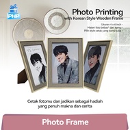 PHP Custom Photo Printing 4 x 6 & Photo Frame Korean Wooden Frame/