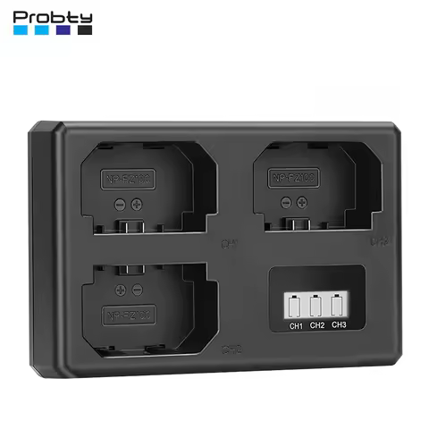NP-FZ100 NPFZ100 Battery 3 Slot Charger for Sony Camera Alpha A7R3 A6600 A6700 A7M3 ARR4 A7R4 A7R5 A