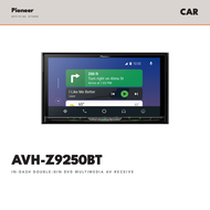 Pioneer Car Audio | AVH-Z9250BT | In-Dash Double-DIN DVD Multimedia AV Receiver | 1 Year Malaysia Wa