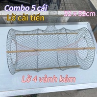 5 lờ cải tiến 4 vành kẻm lờ bẩy cá lợp cá lóc rô trê...