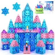 Frozen Toys for Girls Diamond Magnetic Tiles with Stair Dolls Toys for 3+ Year Old Girls Boys Sensor