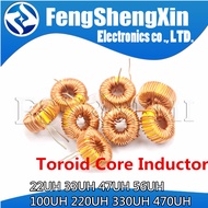 5pcs Toroid Core Inductor 3A Winding Magnetic Inductance 22uH 33uH 47uH 5647uH 100uH 220uH 330uH 470