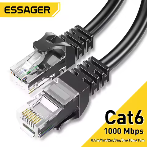 Essager Ethernet Cable Cat6 Lan Cable UTP CAT 6 RJ 45 Network Cable 5m/10m/15m Patch Cord for Laptop
