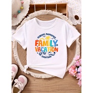 Family Vacation Making Memories Together 2026 Letter Printed T Shirt Girls/Boys Funny Kids Clothes S
