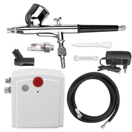 Black / White 25psi 10L/min Mini Precision Dual-Action Airbrush Spray Machines And Air Compressor S
