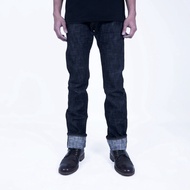 EARTHY GENOVA - Denim Selvedge NEO LYNX 17 Oz Slim Fit Cut Sanforized Men's Raw Jeans Extra Slubby T