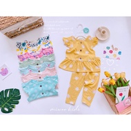 Giddy 2nd album Miwoo terno Buttons blouse and pants sets for girls 6mons to 5y/o 1 of 2