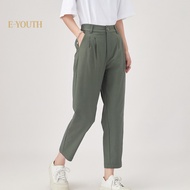 Eyouth 10167 Minimalist Tapered Pants | High Waist Pleated Casual Trousers