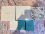 Dior and Tiffany & Co. Jewellery 紙盒