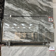Granit 120x60 Grigio Scuro Marmo / Granite Tile Cove 60x120 Abu Grey / Granit Meja Top Table Dinding Lantai Kitchen Dapur Ruangan 60 x 120 / Granit Abu Glossy / Connecting Vein Granite