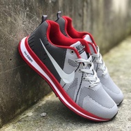 NIKE Zoom Pegasus GREY RED Shoe Men Sport Travel Kasut Sukan Lelaki Sneakers FP