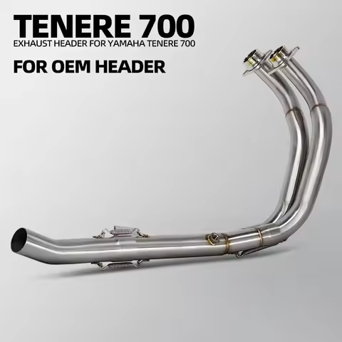 For Yamaha TENERE 700 T700 2019-2025 Motorcycle Exhaust Modify Manifold Stainless Escape Front Link 