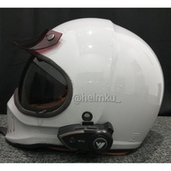 INK Trooper Retro Classic Full Face Helmet and Bluetooth Headset Y80