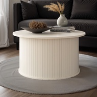 Flutoria Lincoln 2.3ft Coffee Table 2.3ft  | Meja Kopi | Round Coffee Table | Easy Assemble Export Q