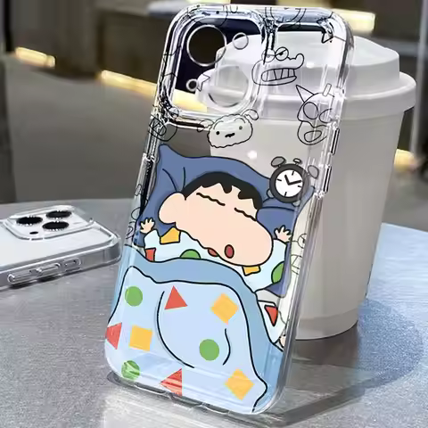 Crayon Shin-chan Phone Case for Apple iPhone 17 Pro Max 11 17 15 13 Mini Air 7 8 12 16 14 Plus Clear