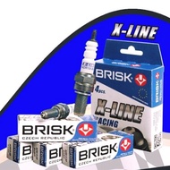 หัวเทียน BRISK X-Line 4 เขี้ยว แกนเงิน HONDA CBR 650F Spark Plug (9X01ROA) รองรับทุกน้ำมัน Made in EU