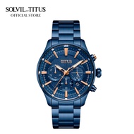 Solvil et Titus Saber Chronograph Quartz in Blue Dial and Blue Stainless Steel Bracelet Men Watch W06-03286-002