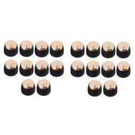 PHLA3P 10x Guitar AMP Amplifier Knobs Push-on Black+Gold Cap for Marshall Amplifier