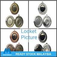 2 pcs Locket Picture, Diy Photo Locket, 23.5x30mm Picture frame Antique