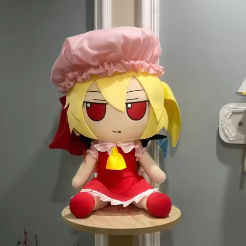 New 50cm TouHou Project Plush Toys Cute Soft Stuffed Flandre Scarlet Fumo Pillow Cushion Dolls For K