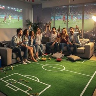 2026 World Cup Soccer Field Rug 6'x9' - Large Soft Area Rug for Watch Party Decor, Non-Slip Football
